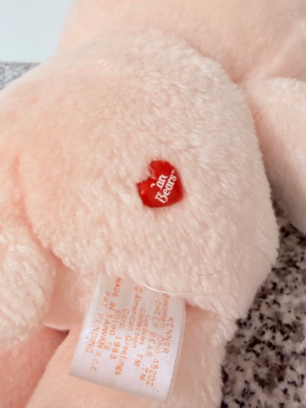 Vintage Kenner Care Bears Cheer Bear 13" Plush 1983 Stuffed Animal Rainbow Pink - Picture 3 of 5